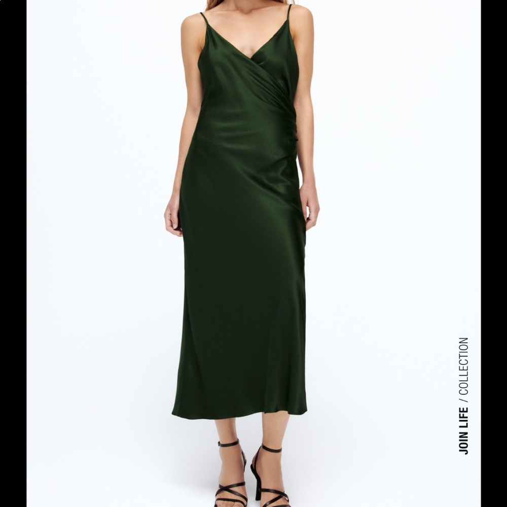 Zara draped lingerie style dress